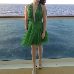 Green Monroe Style Dress with Adjustable Straps